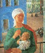 Petrov-Vodkin, Kozma The Year 1918 in Petrograd Spain oil painting artist